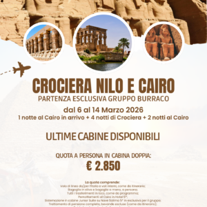 CROCIERA NILO E CAIRO - Partenza esclusiva gruppo Burraco dal 6 al 14 marzo 2026